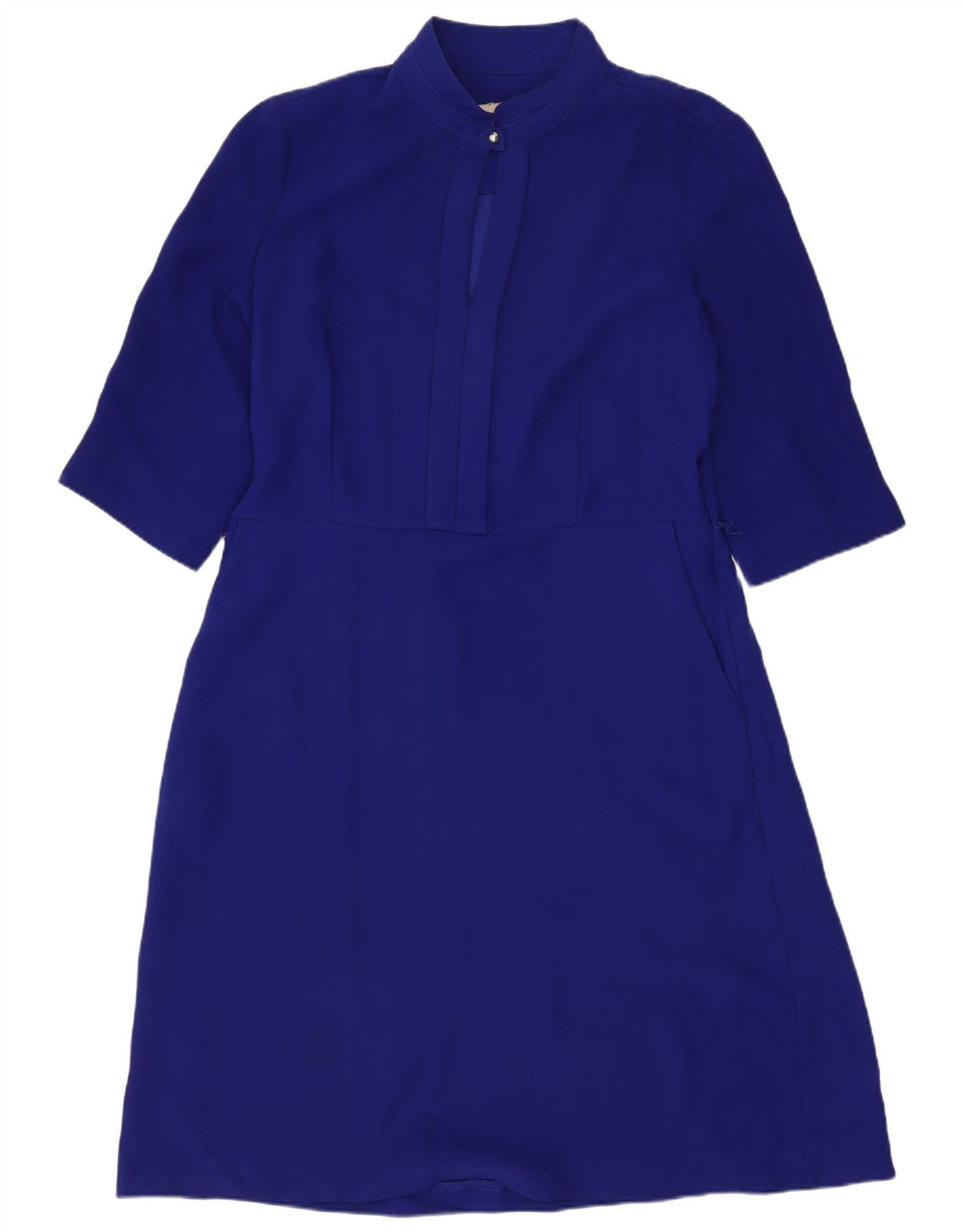 Hobbs Dame A-Line Kjole UK 12 Medium Blue Polyester