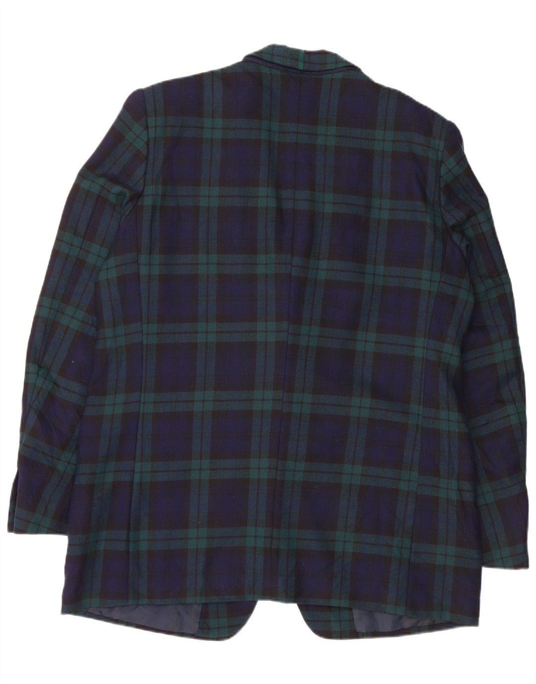 AQUASCUTUM Herre 3-knaps blazerjakke UK 40 Large Navy Blue Check