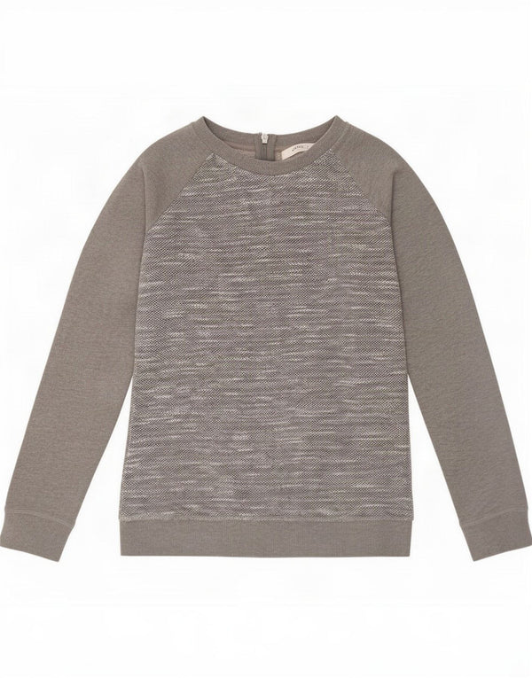 Fat Face Dame Boat Neck Jumper Sweater UK 8 Small Grey Flecked Bomuld