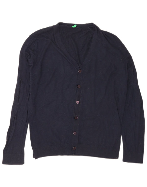Benetton herre cardigan sweater lille marineblå