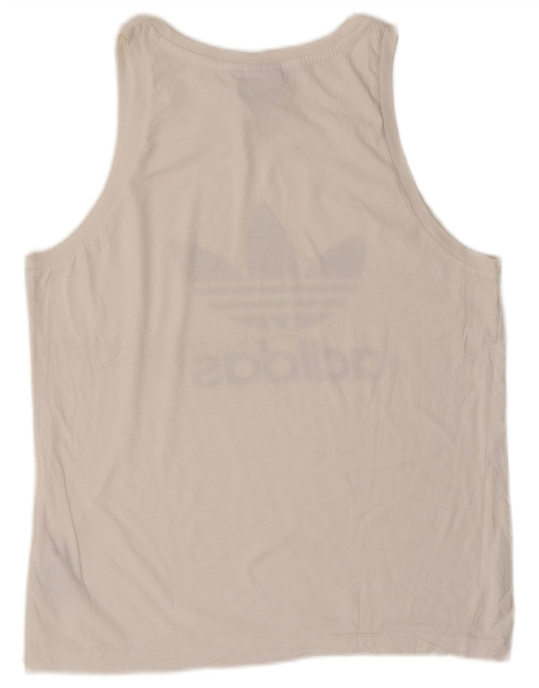 Adidas Herre Grafisk Vest Top Medium Hvid Bomuld