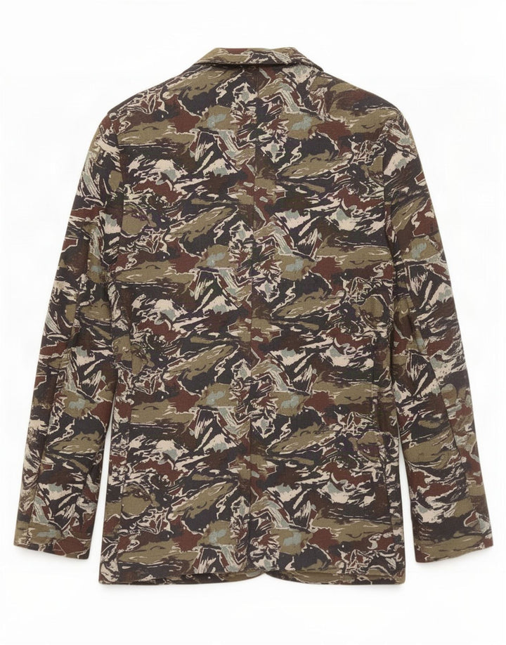 Zara Herre abstrakt mønster blazerjakke UK 36 Small Multicolored