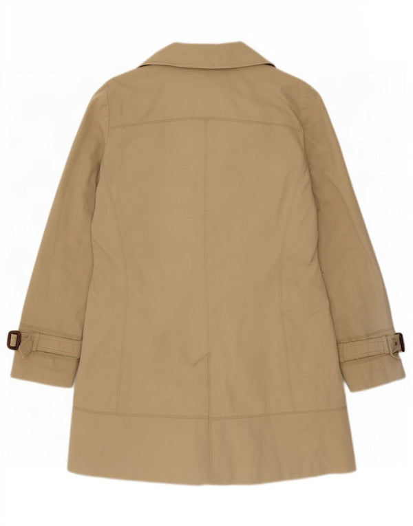 Zara Dame Trench Coat UK 16 Stor Beige Bomuld
