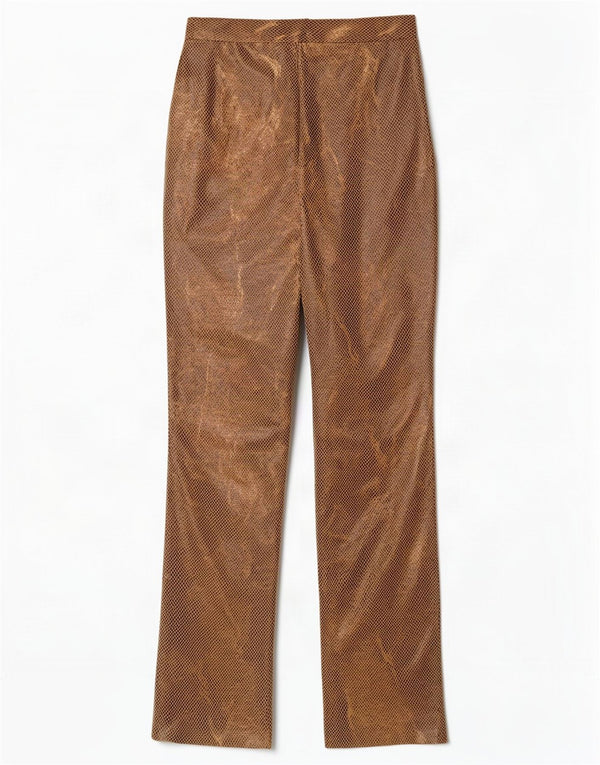Vintage kvinders højtaljede fritidsbukser IT 42 Medium W26 L31 Brun
