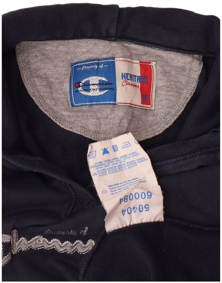 CHAMPION Dame Heritage Classics Hoodie Jumper UK 12 Medium Navy Blue