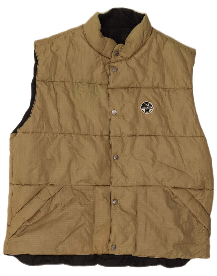 North Sails Herre Reversible Polstret Gilet UK 40 Large Black