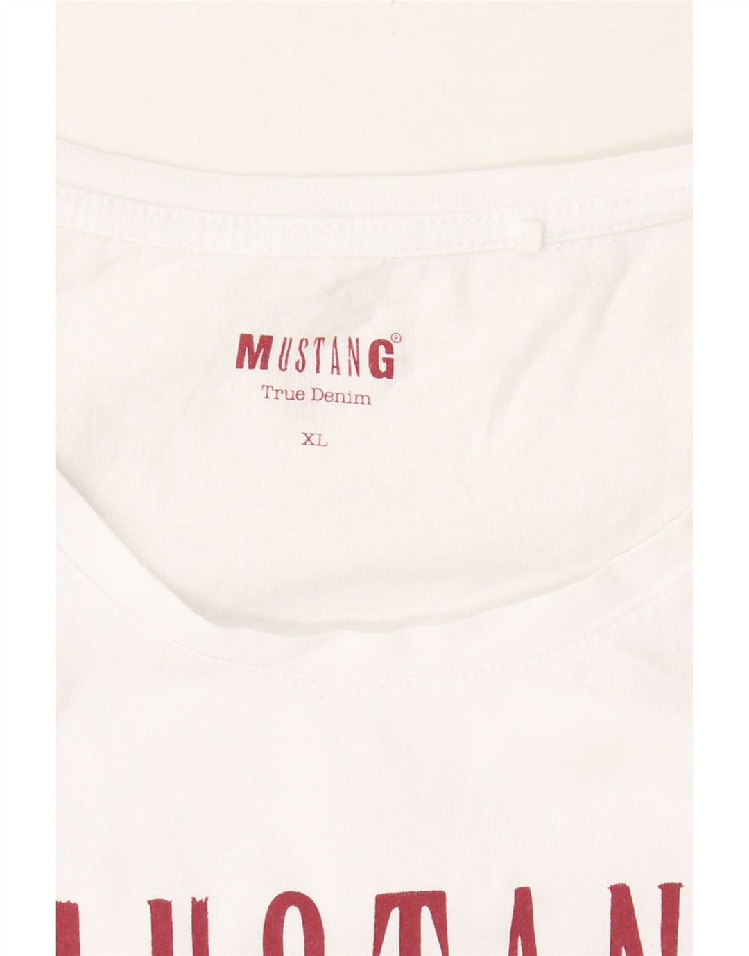 MUSTANG Womens Graphic T-Shirt Top UK 18 XL White Vintage Mustang and Second-Hand Mustang from Messina Hembry 