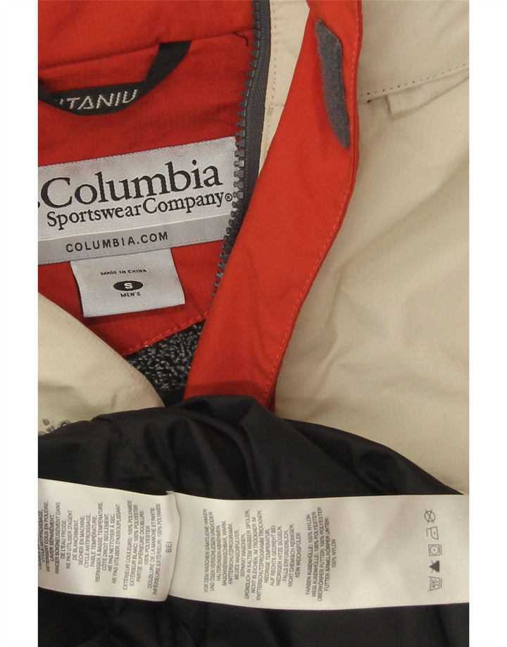 Columbia Herre Titanium Skijakke UK 36 Lille Rød Colourblock Nylon