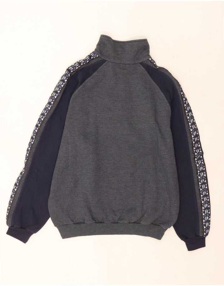 Lotto Herre Grafisk Zip Neck Sweatshirt Jumper Medium Grå Colourblock