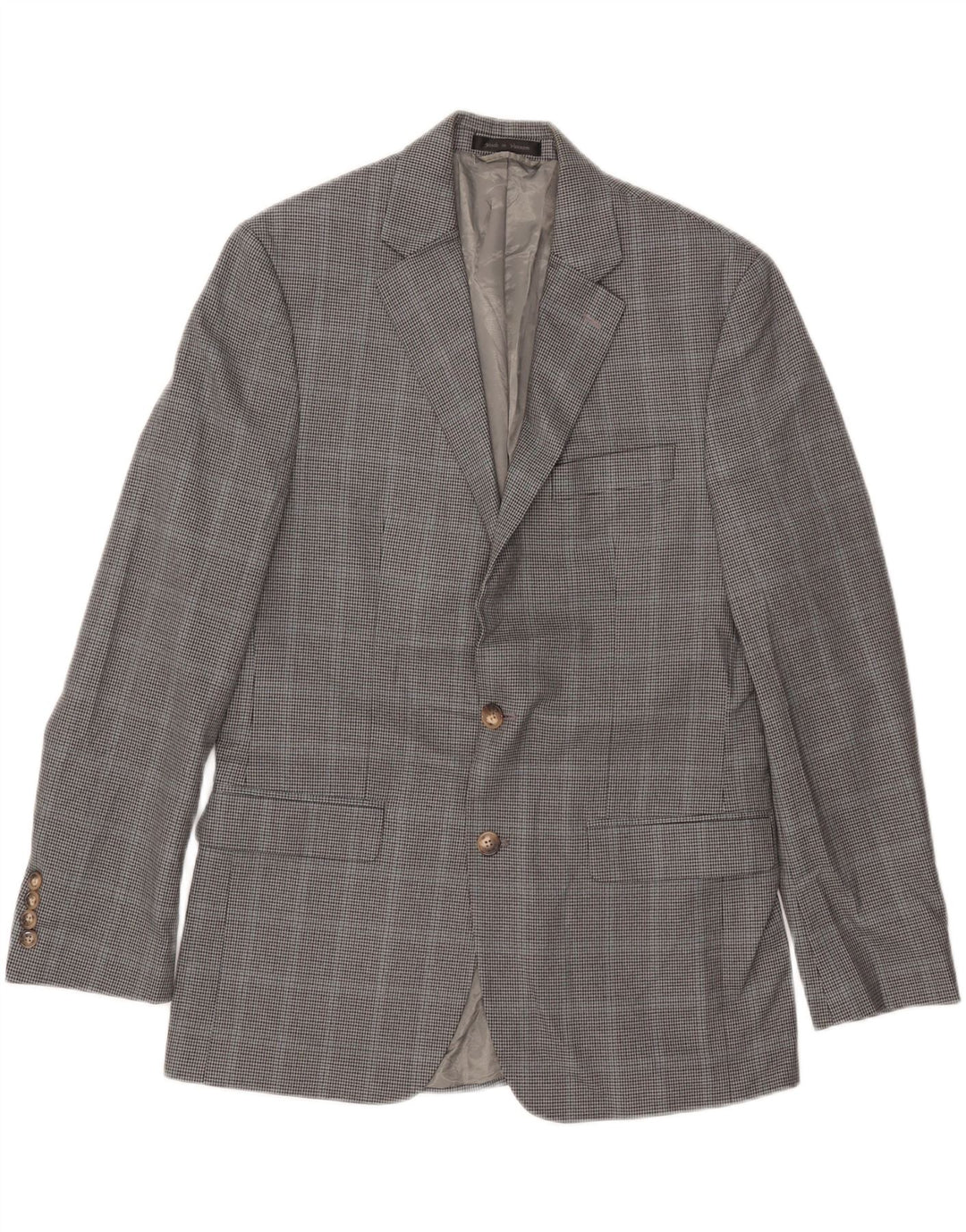 CHAPS Herre 2-knaps blazerjakke UK 38 Medium Grey Houndstooth Polyester