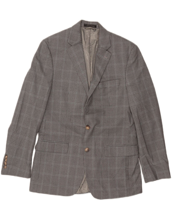 CHAPS Herre 2-knaps blazerjakke UK 38 Medium Grey Houndstooth Polyester