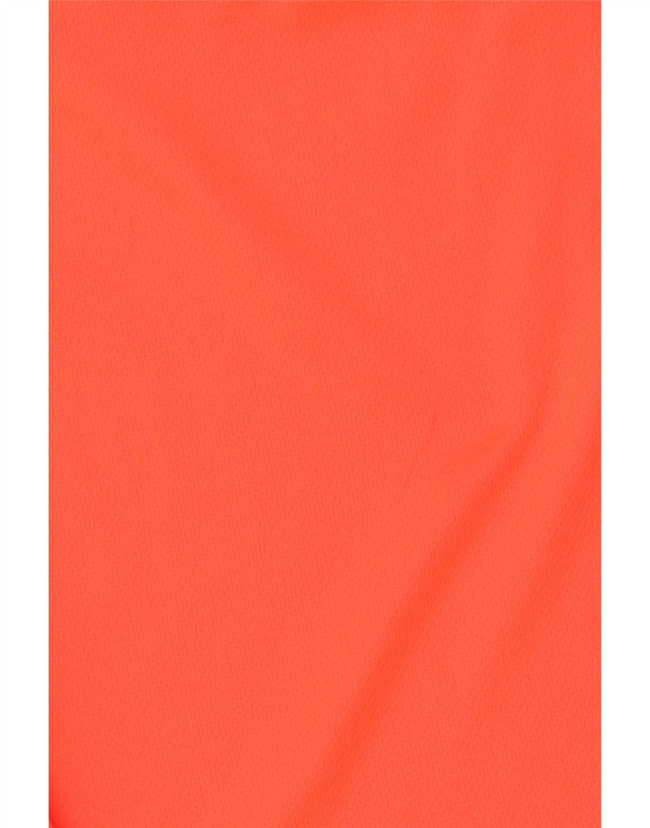 ADIDAS Boys Climalite T-Shirt Top 15-16 år Orange Colourblock Polyester