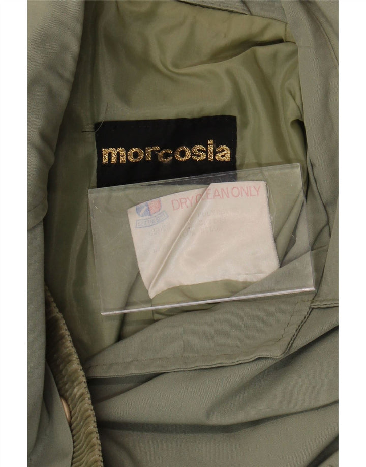 VINTAGE Womens Bomber Jacket UK 14 Medium Green Polyester Vintage Vintage and Second-Hand Vintage from Messina Hembry 