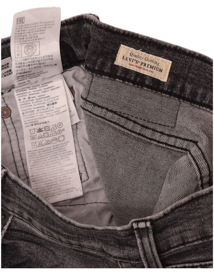 Levi's Slim Jeans til mænd W30 L32 Grå bomuld