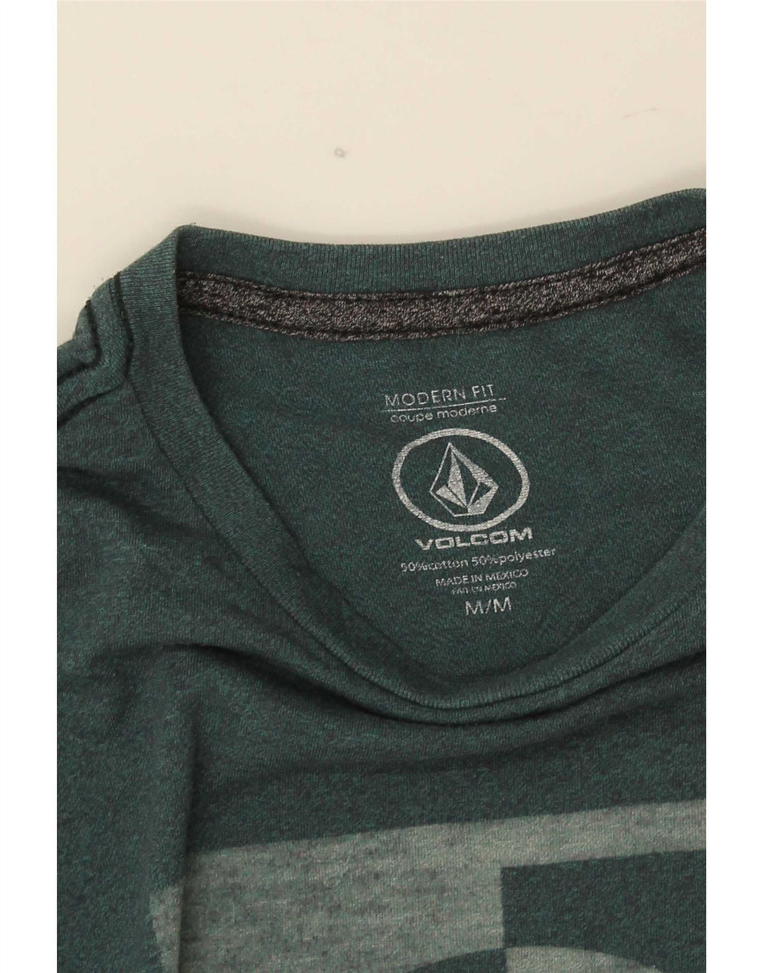 Volcom Herre Modern Fit Grafisk T-Shirt Top Medium Grøn Bomuld