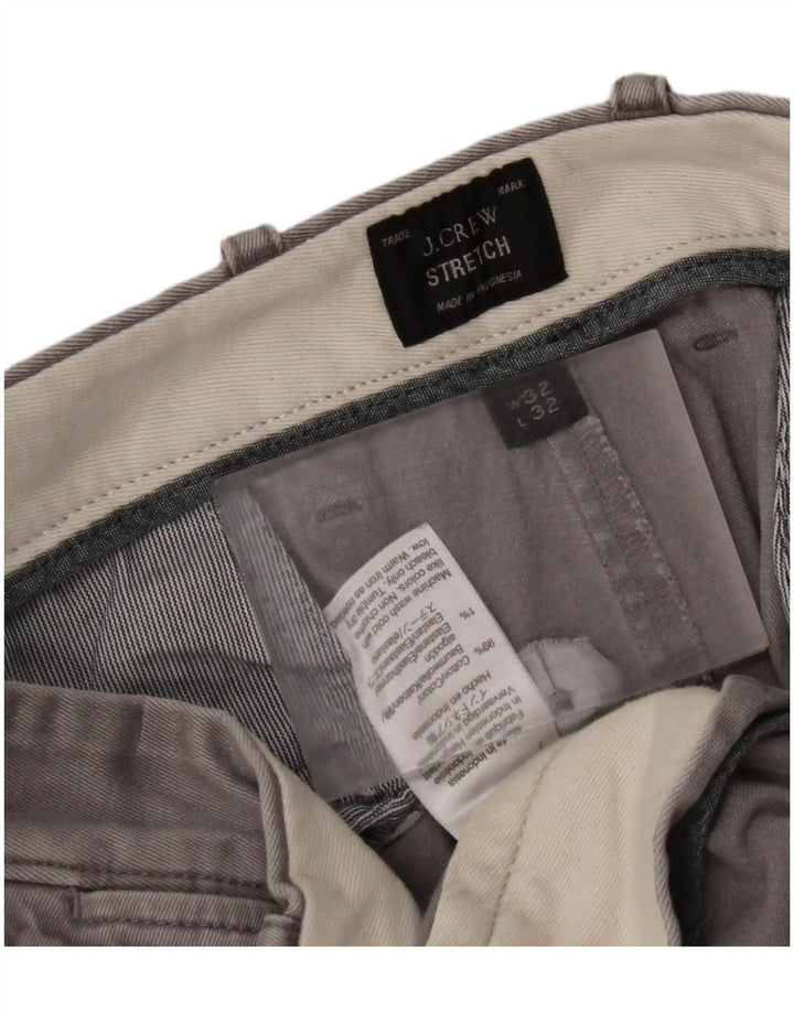 J. CREW Slim Chino-bukser til mænd W32 L32 Grå bomuld