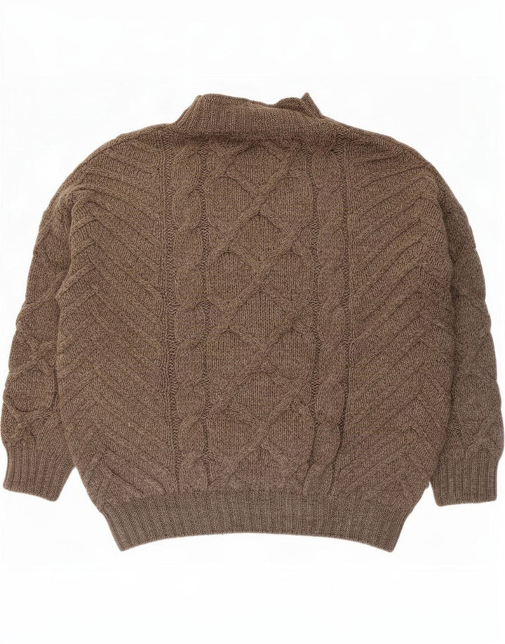 Vintage Herre Turtle Neck Jumper Sweater XL Brun