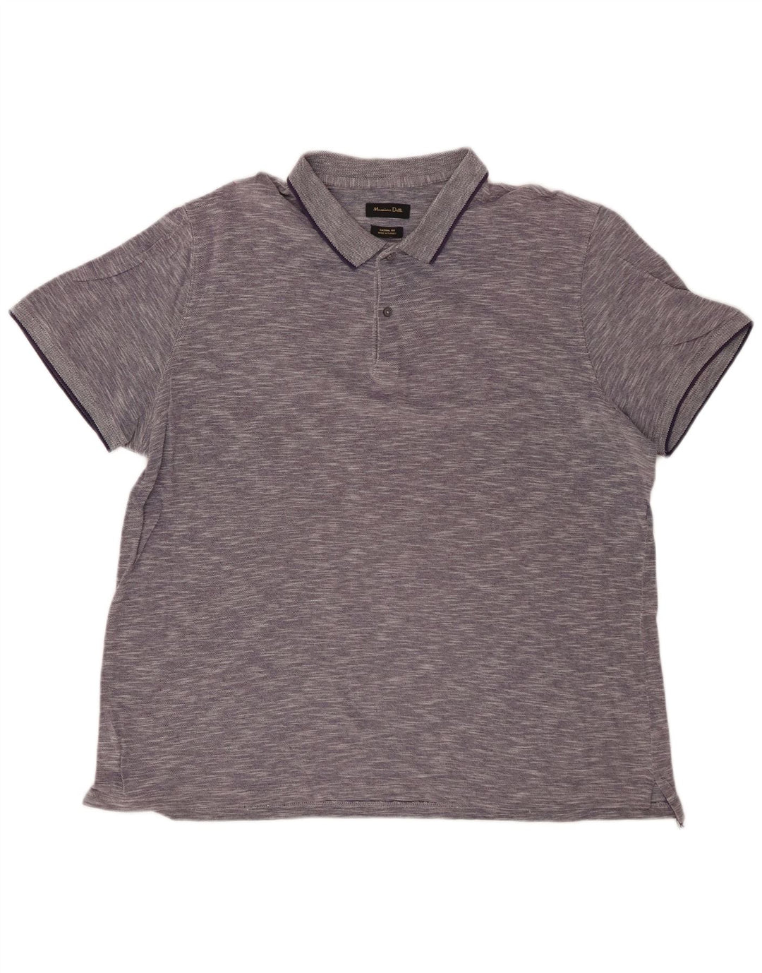 MASSIMO DUTTI Herre Casual Fit Polo Shirt 2XL Navy Blue Flecked