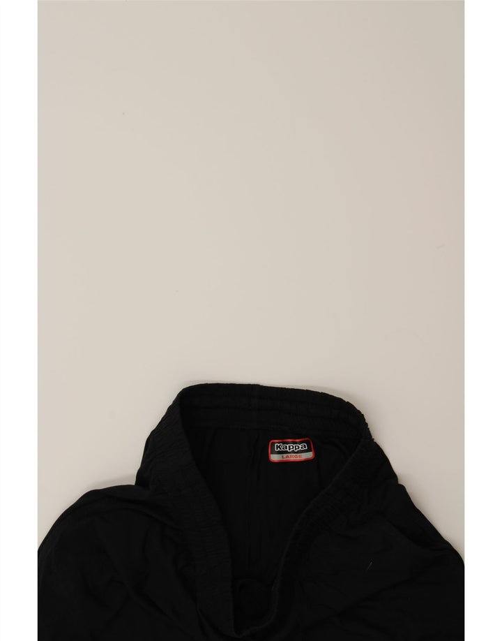 KAPPA Boys Sport Shorts 13-14 Years Large Black Cotton Vintage Kappa and Second-Hand Kappa from Messina Hembry 