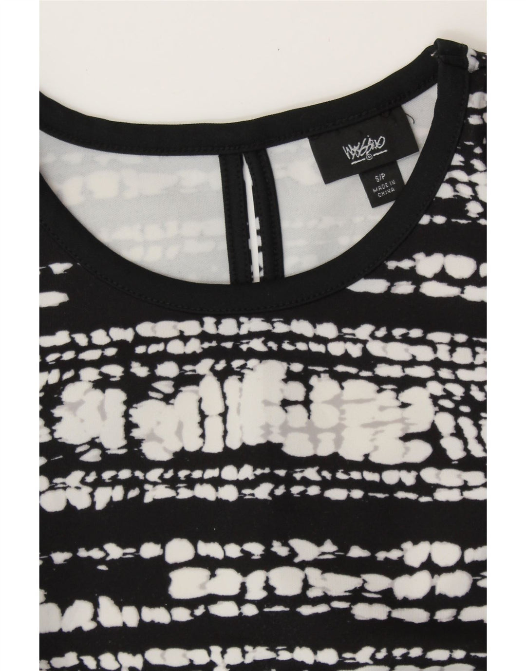 MOSSIMO Dame Ærmeløs A-Line Kjole UK 10 Small Black Flecked