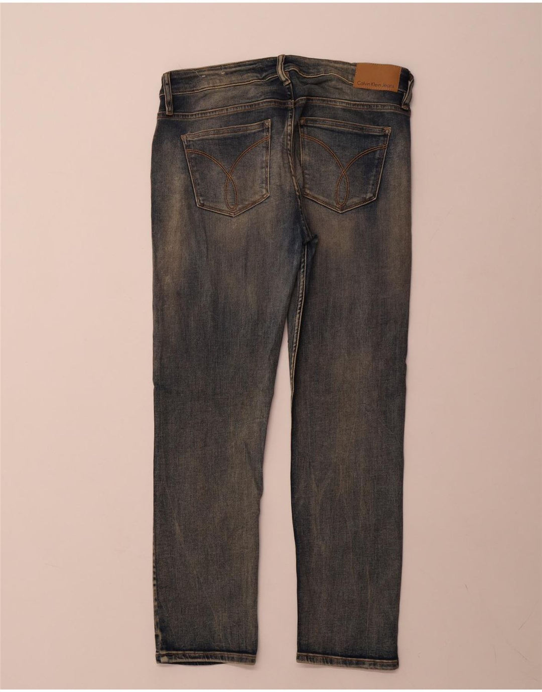 Calvin Klein Dame Slim Jeans US 8 Medium W30 L27 Blå