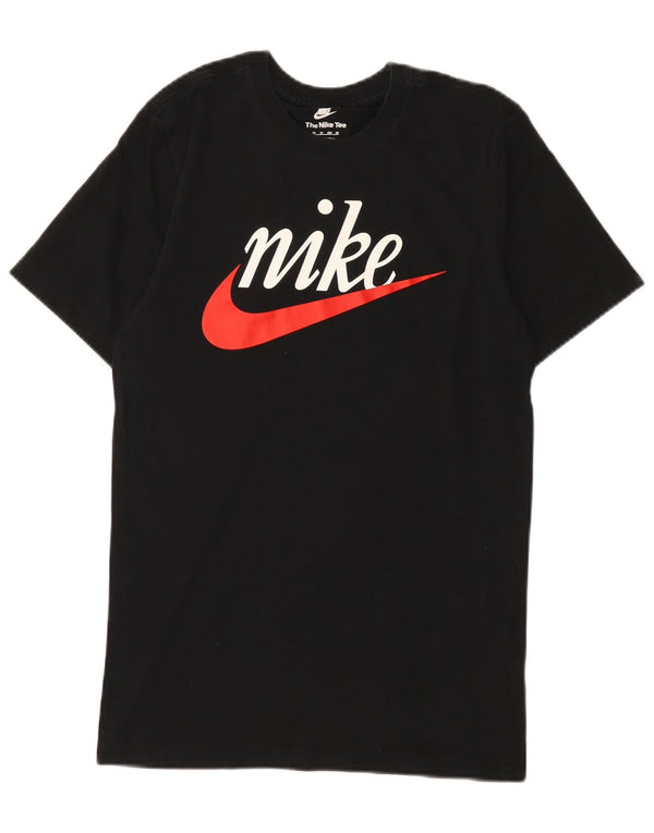 Nike grafisk T-shirt top XS til mænd, sort bomuld