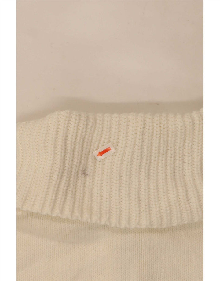 Marks & Spencer dame cardigan sweater med lynlås UK 16 Stor hvid bomuld