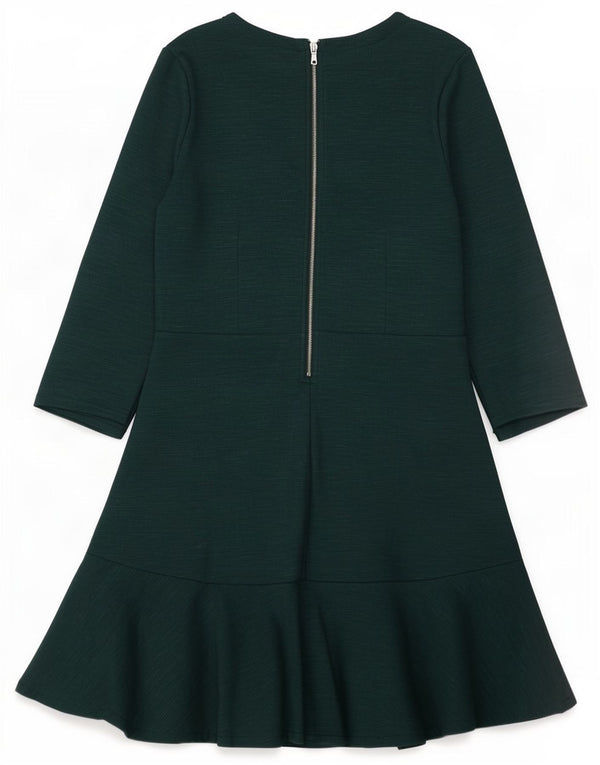 Gap Dame 3/4 Ærmet A-Line Kjole UK 10 Small Green Rayon