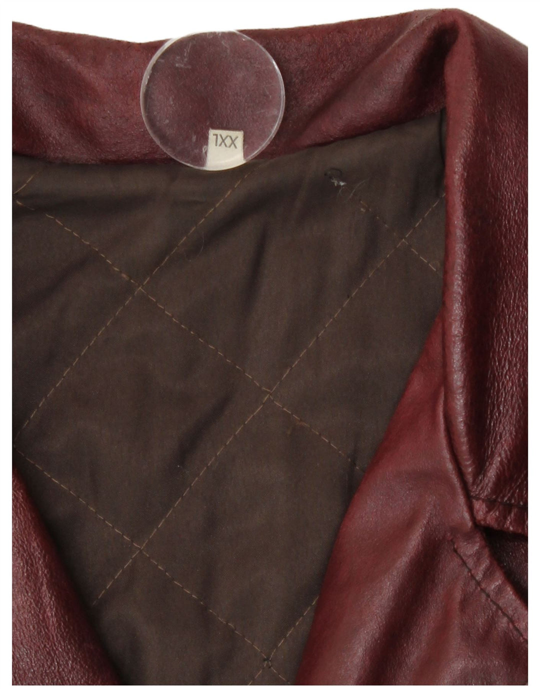 Vintage herre 3-knaps læder blazerjakke UK 44 2XL Burgundy