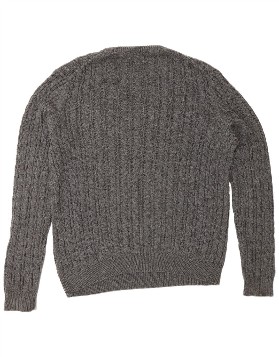Farah Herre Vintage Crew Neck Jumper Sweater Stor Grå Bomuld