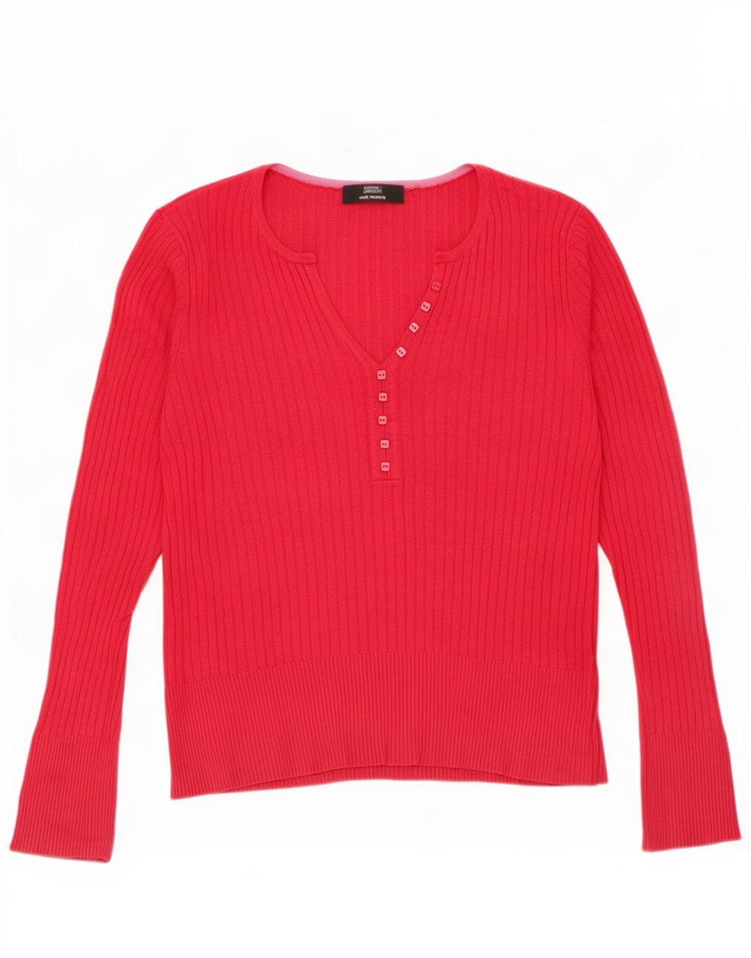 Marks & Spencer Dametop Langærmet UK 14 Medium Rød Viscose