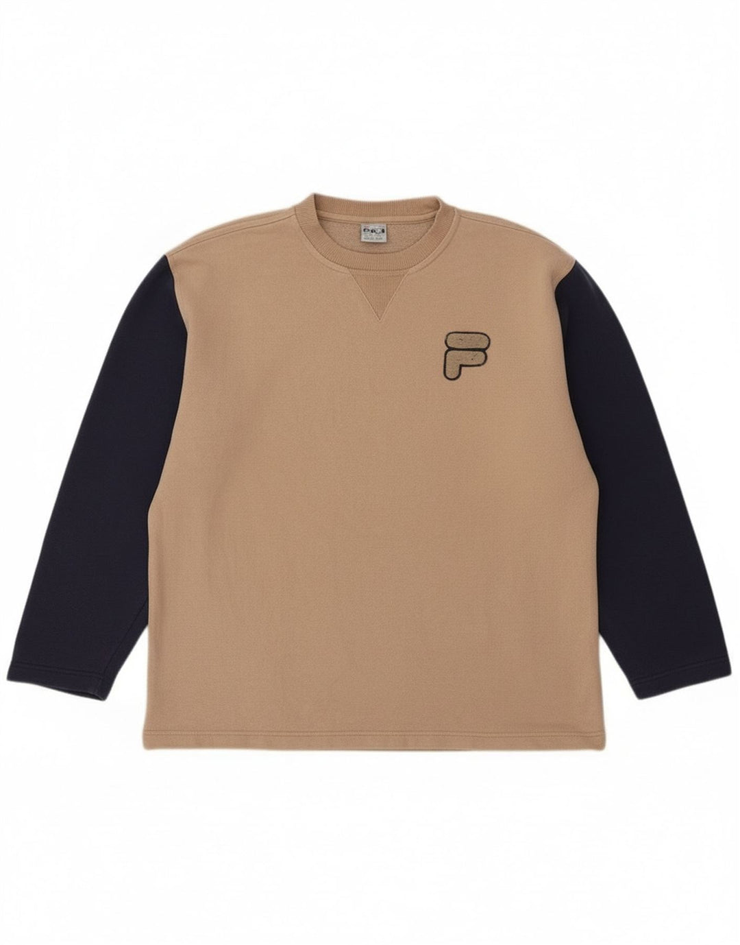 Fila Boys Graphic Sweatshirt Jumper 13-14 år Stor Beige Colourblock