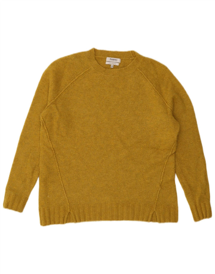 Farhi Dame Jumper Sweater UK 12 Medium Gul Nylon