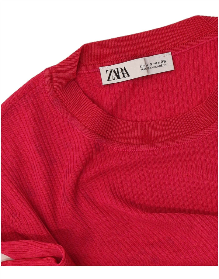 Zara Dametop Langærmet UK 10 Lille Pink