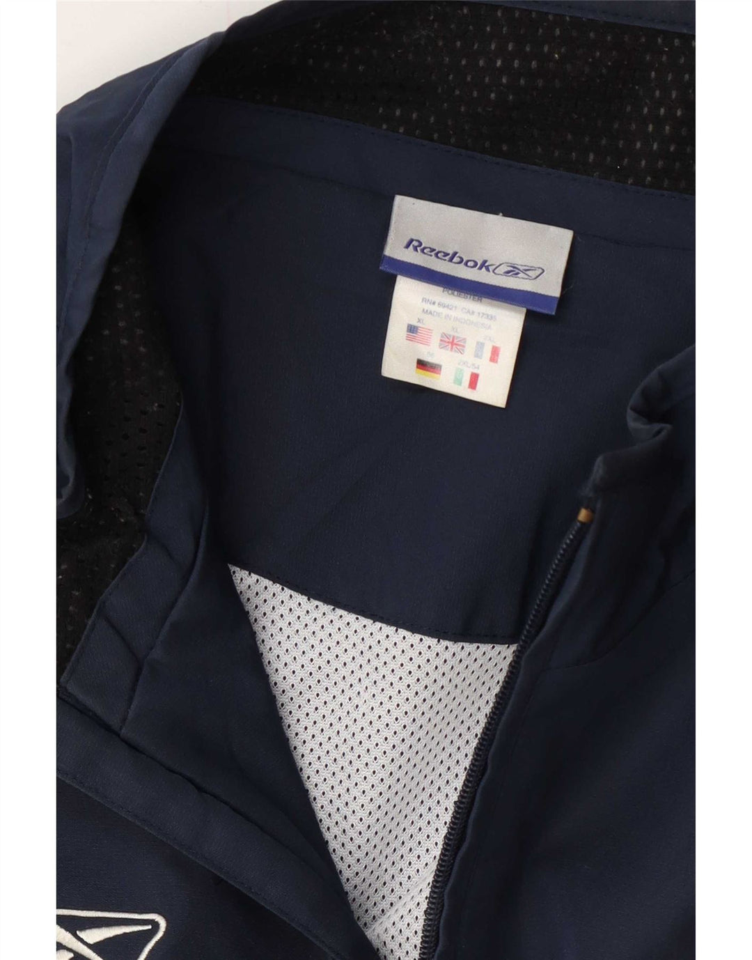 Reebok Regnjakke til mænd UK 42 XL Navy Blue Polyester