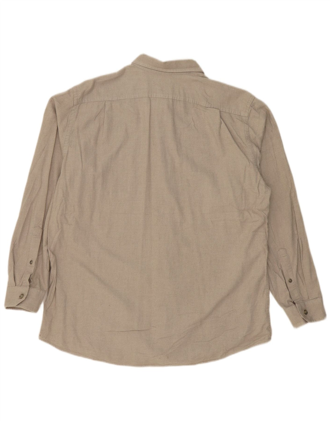 EDDIE BAUER Herre Relaxed Fit skjorte Stor beige bomuld