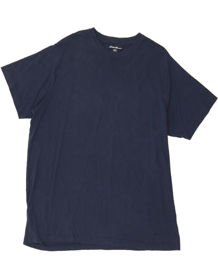 EDDIE BAUER Mens T-Shirt Top 2XL Navy Blue Cotton Vintage Eddie Bauer and Second-Hand Eddie Bauer from Messina Hembry 