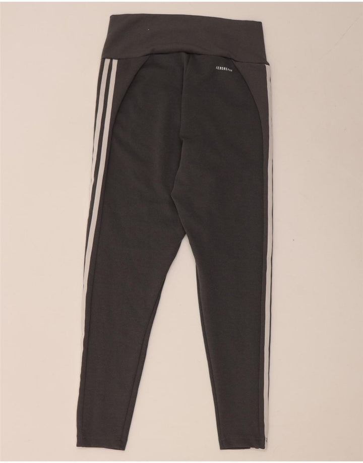 Adidas Aeroready Crop Leggings til kvinder DK 12/14 Medium Grey Polyester