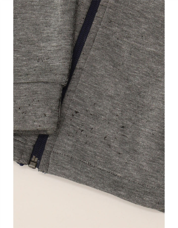 PUMA drenge grafisk hættetrøje med lynlås 9-10 år grå farveblok polyester