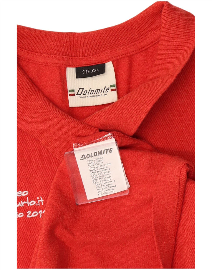 Dolomite ærmeløs poloshirt til kvinder 2XL rød bomuld