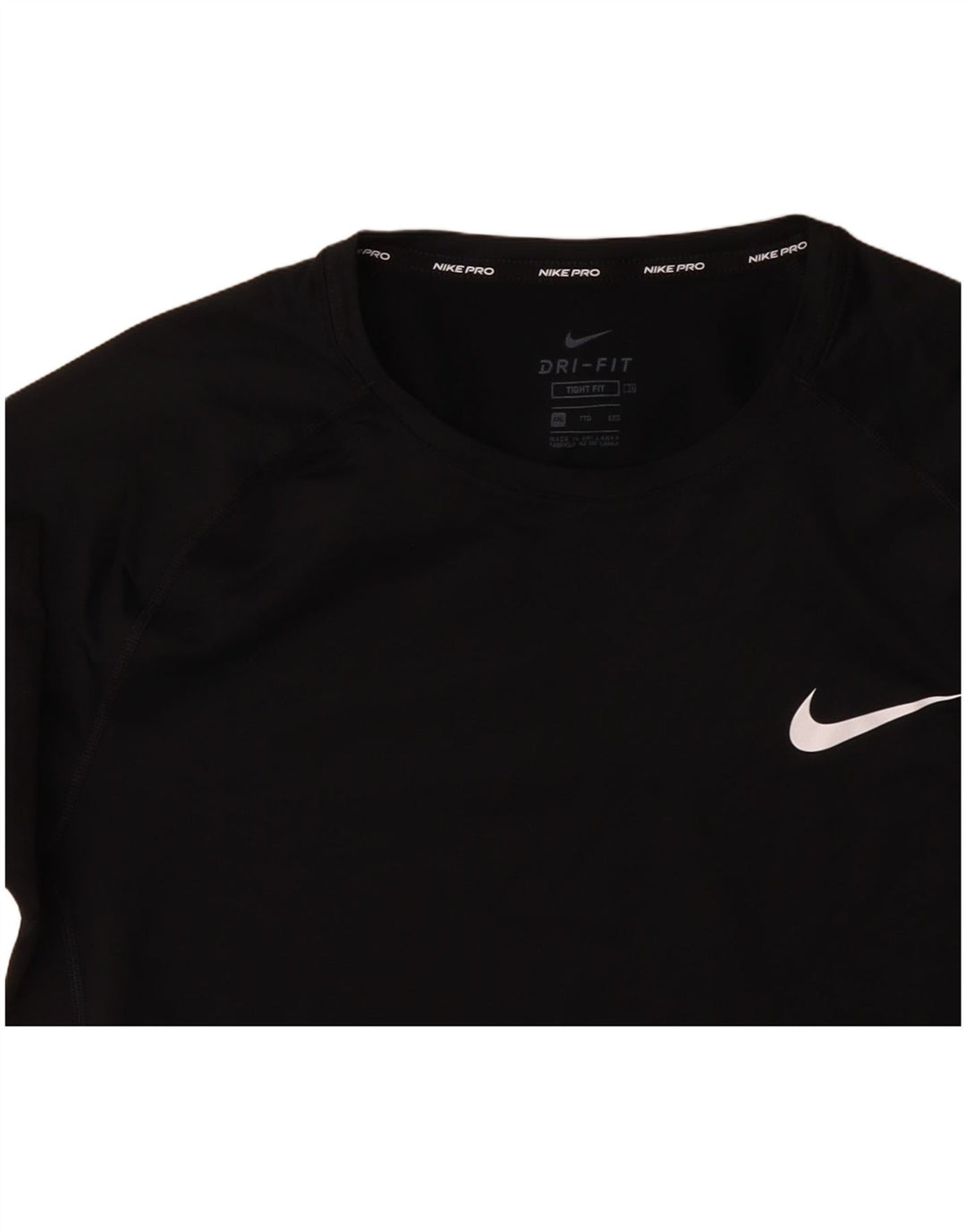 NIKE Herre Tight Fit T-Shirt Top 2XL Sort Polyester
