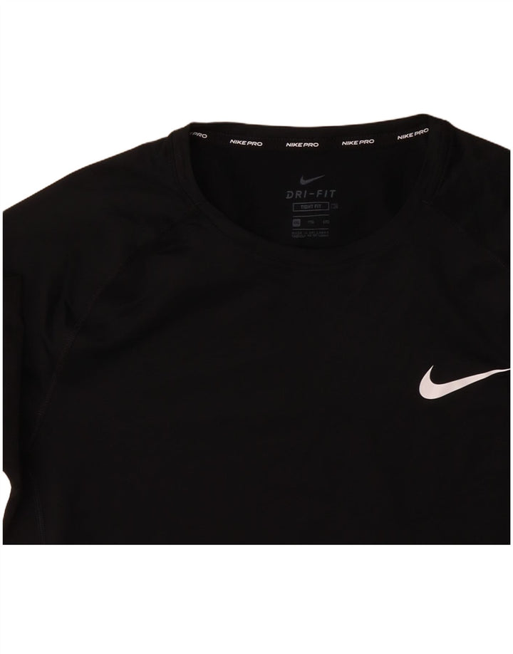 NIKE Herre Tight Fit T-Shirt Top 2XL Sort Polyester