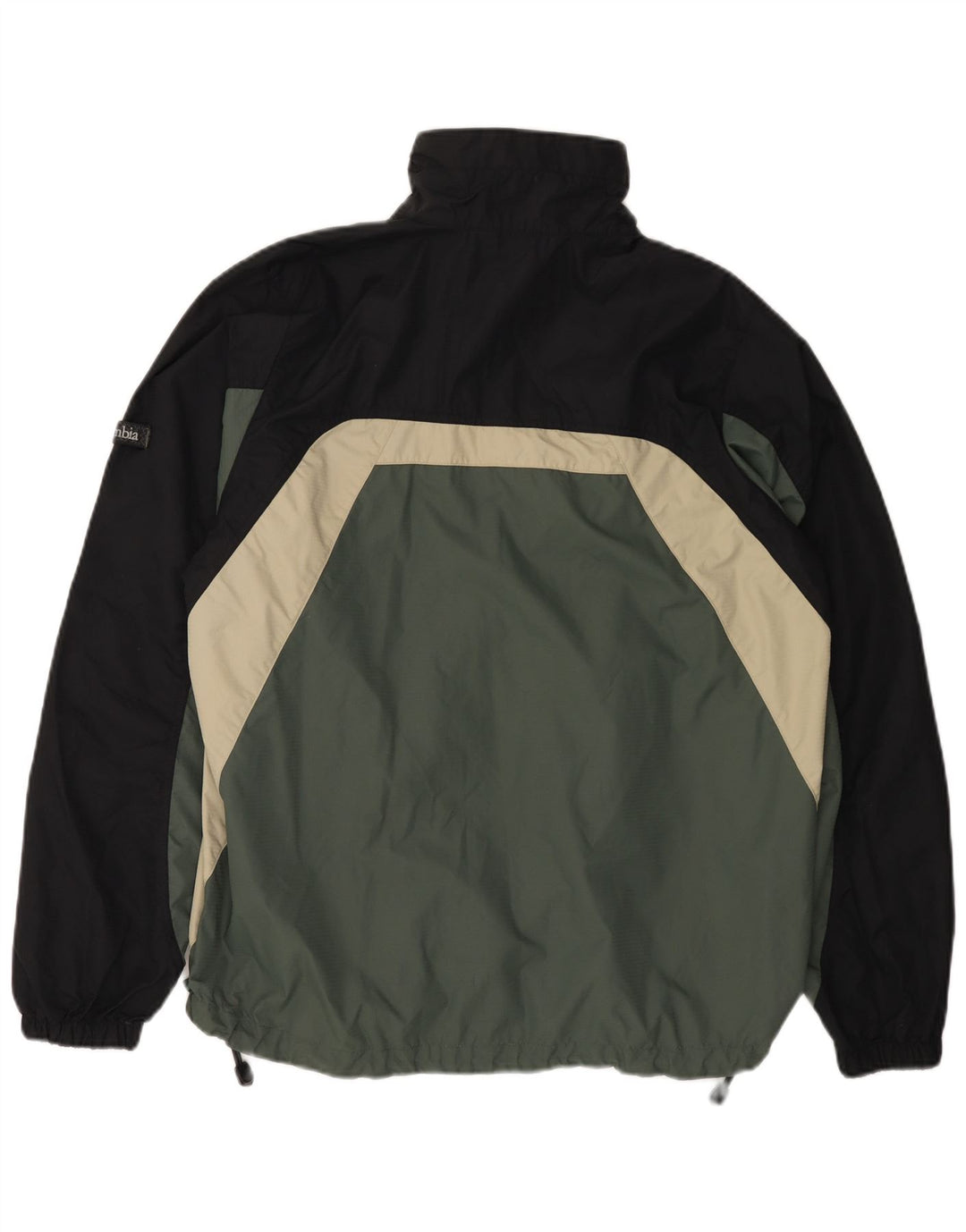 Columbia Regnjakke til mænd UK 38 Medium Grøn Colourblock Nylon