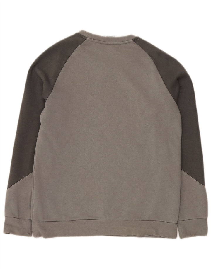 ADIDAS Grafisk Sweatshirt-trøje til drenge 13-14 år Grå Colourblock Bomuld