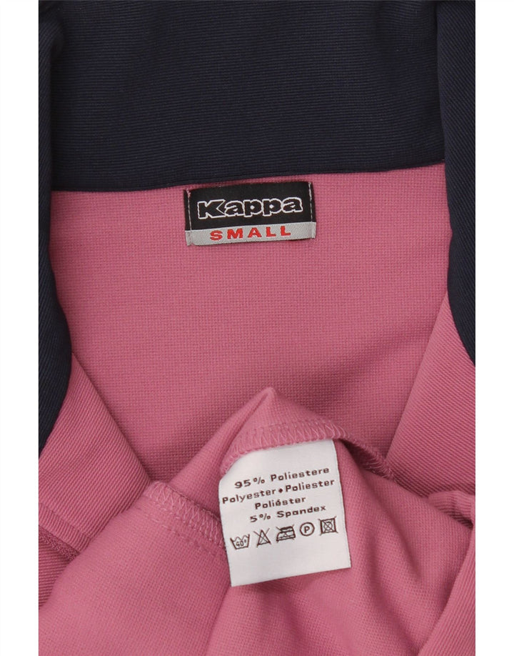 Kappa træningsdragt topjakke til kvinder UK 10 Small Pink Colourblock Polyester