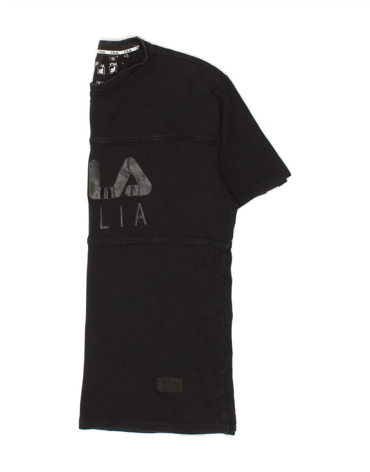 FILA Mens Graphic T-Shirt Top Medium Black Cotton Vintage Fila and Second-Hand Fila from Messina Hembry 