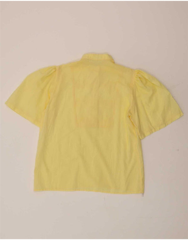 Vintage damebluse Top IT 44 Medium Gul Polyester