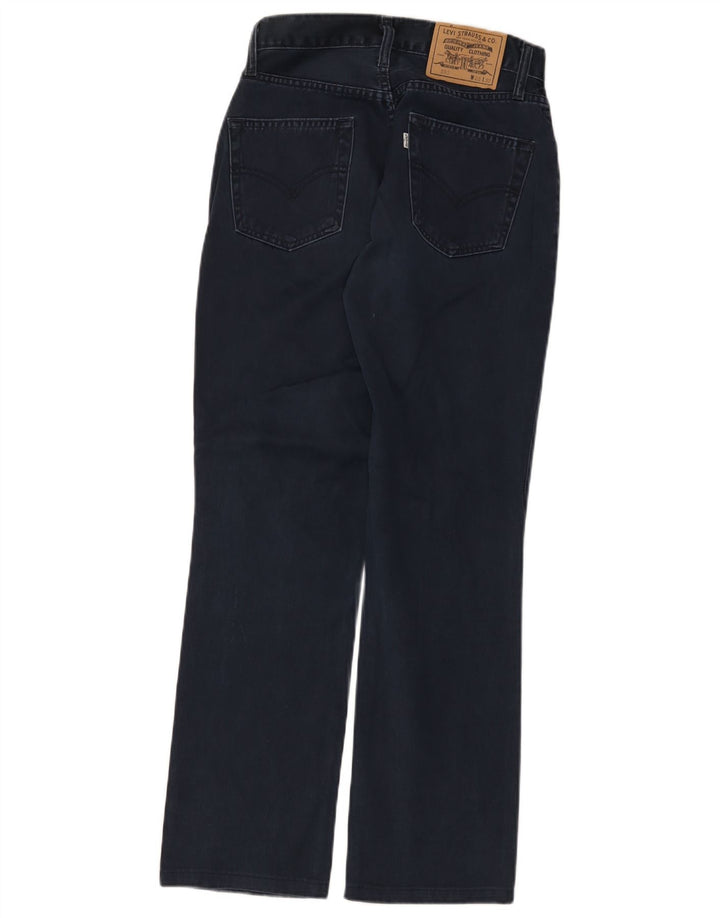 Levi's Dame 595 Straight Jeans W28 L29 Marineblå Bomuld