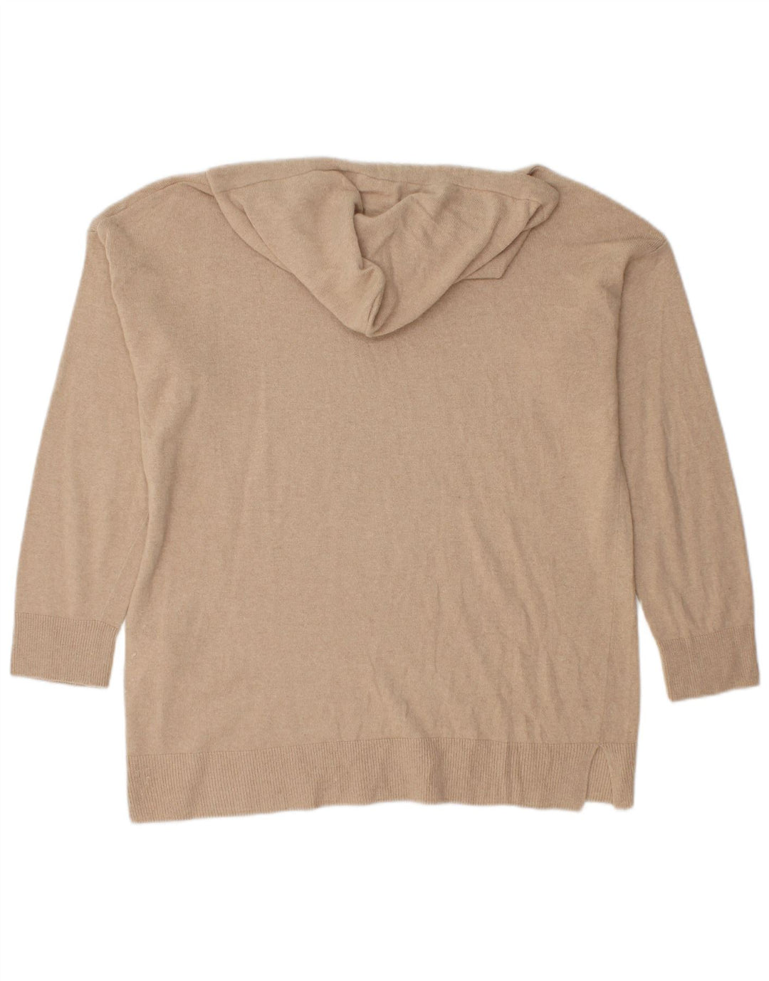 Benetton Dame Hættetrøje UK 14 Medium Beige Polyamid