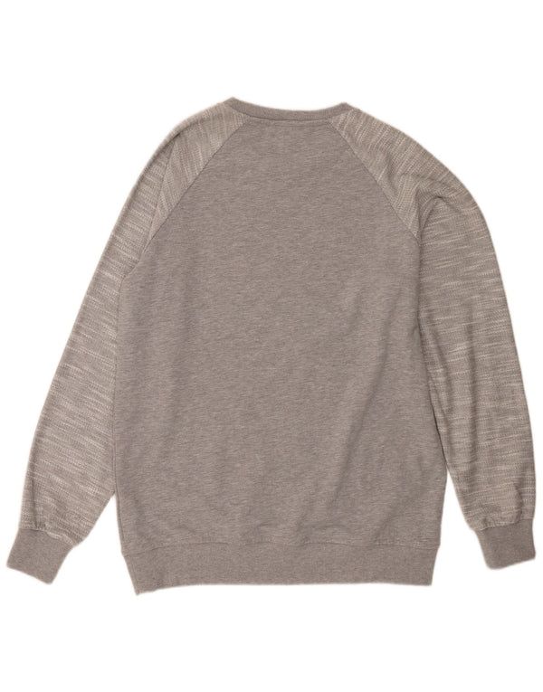 Jack & Jones Mens Sweatshirt Jumper XL Grey Flecked Polyester